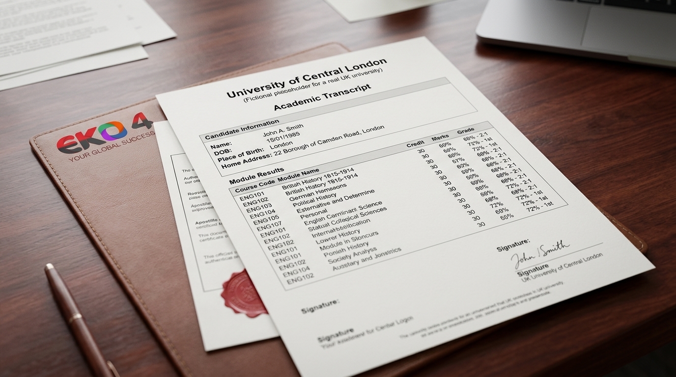 Apostille of academic transcript